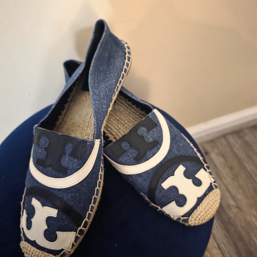 Tory Burch Blue Espadrilles with Rope Sole